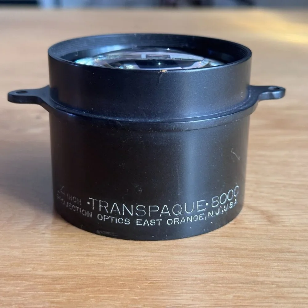 Projection Optics 14-inch Transpaque 6000 Lens, Vintage Circa 1950s